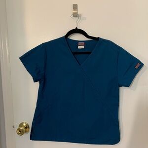 Cherokee Small Teal Women's Scrub Top and XS Scrub Pants